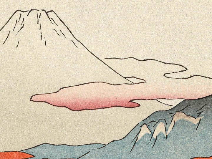 Musashi noge yoko hama from the series Thirty-six Views of Mount Fuji by Utagawa Hiroshige, (Large print size) / BJ307-881