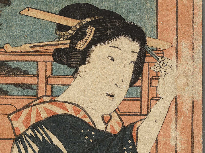 Higashi genji yukizuki hana no uchi tsuki by Utagawa Kunisada(Toyokuni III) / BJ306-082