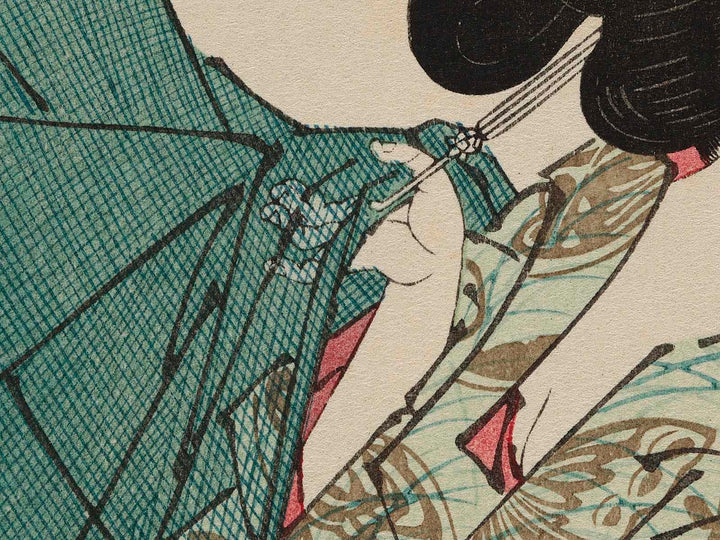 Kanasugi machi bishamon from the series Gorisho musubu no ennichi by Keisai Eisen, (Large print size) / BJ239-232