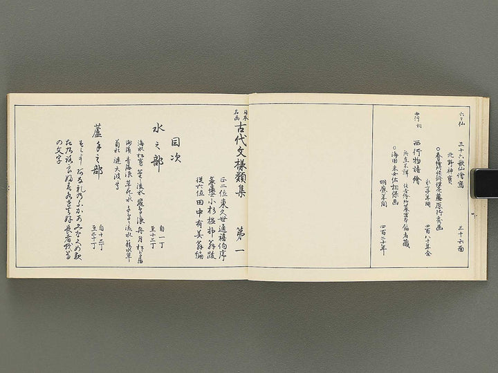 Nihon meiga kodai monyo ruishu Volume 1 by Tanaka Yumi / BJ354-256