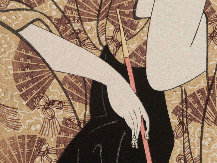 The Courtesan Hana of the Ogiya House from the series A Collection of Contemporary Popular Beauties by Kitagawa Utamaro, (Medium print size) / BJ282-268