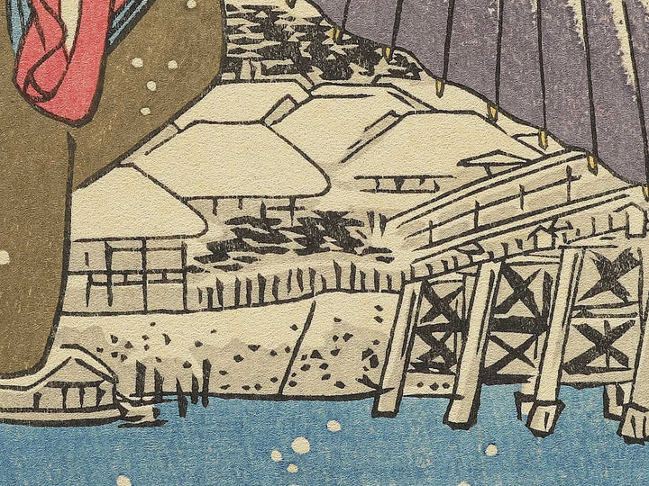 Asakusa no bosetsu from the series Meisho Edo hakkei by Utagawa Hiroshige, (Medium print size) / BJ330-610