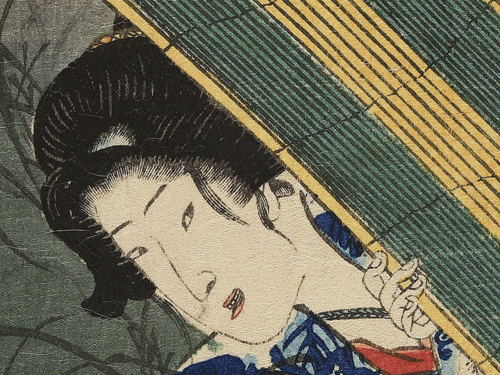 yon Yugao from the series Murasaki shikibu genji karuta by Utagawa Kunisada II (Kochoro Kunisada) / BJ345-401
