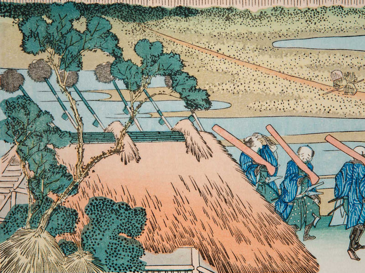 Mount Fuji seen in the Distance from Senju Pleasure Quarter from the series Thirty-six Views of Mount Fuji by Katsushika Hokusai, (Medium print size) / BJ238-644