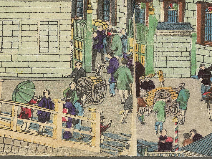 Mitsui Group's Building by Utagawa Kuniteru II (Ichiyosai Kuniteru) / BJ352-814