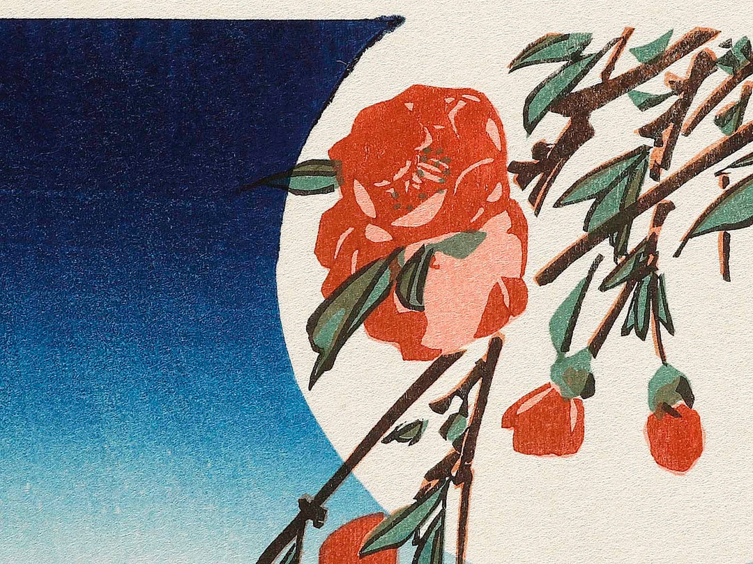 Moonlight night pink   swallow by Utagawa Hiroshige, (Medium print size) / BJ328-132