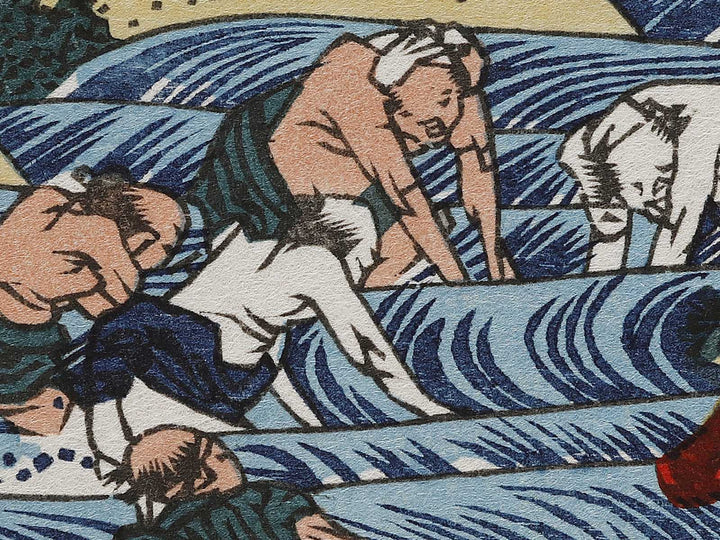 Fishing by Torchlight in Kai Province from the series Oceans of Wisdom by Katsushika Hokusai, (Small print size) / BJ322-875