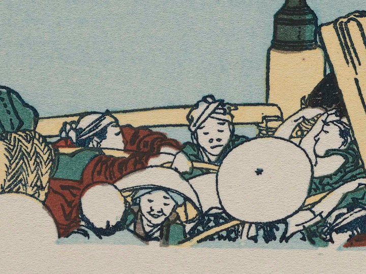 Nihonbashi Bridge in Edo from the series Thirty-six Views of Mount Fuji by Katsushika Hokusai, (Medium print size) / BJ277-627