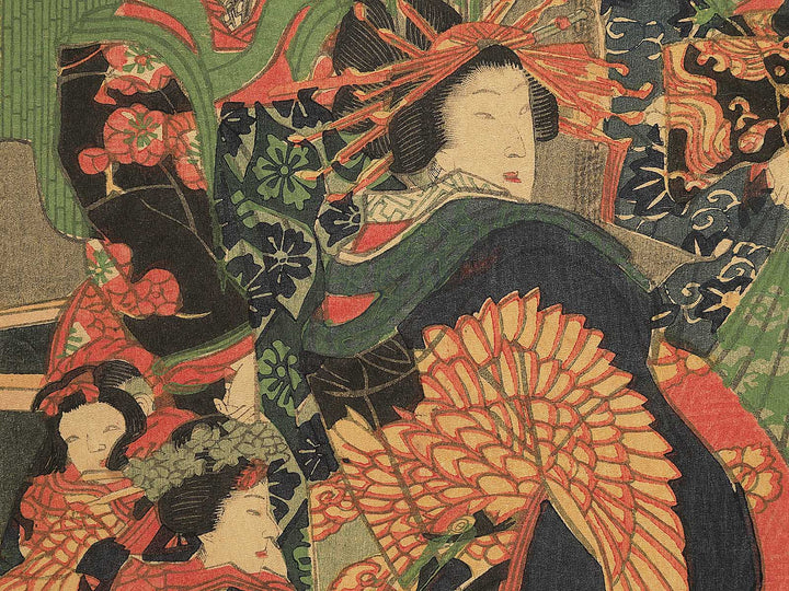 Tokyo Shinyoshiwara Sumicho Inamotoro bijin zoroi by Toyokuni III (Utagawa Kunisada) / BJ348-481