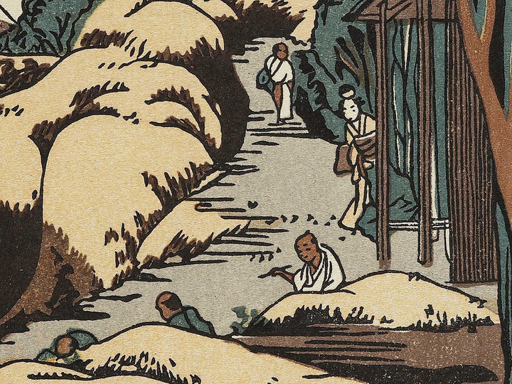 A scenery on the Taki-no-kawa River by Katsushika Hokusai, (Medium print size) / BJ319-508