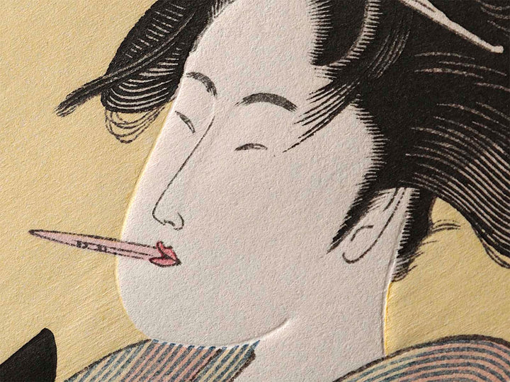 Hour of the Dragon (around 8am) from the series Musume hidokei by Kitagawa Utamaro, (Medium print size) / BJ226-198