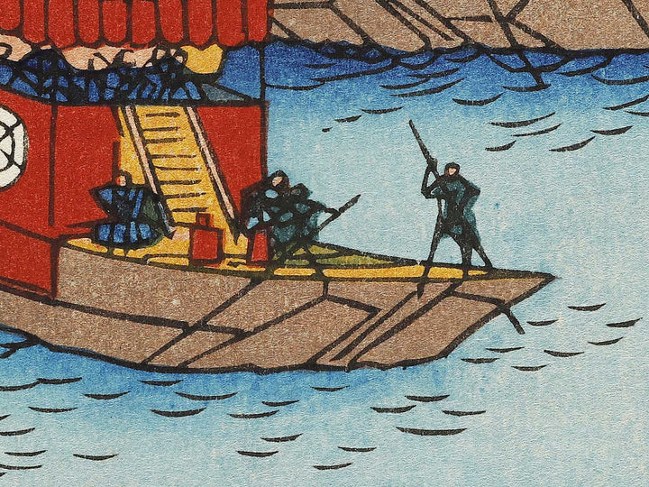 Tsushima, Tenno Festival from the series Famous Views of the Sixty-odd Provinces by Utagawa Hiroshige, (Large print size) / BJ334-348