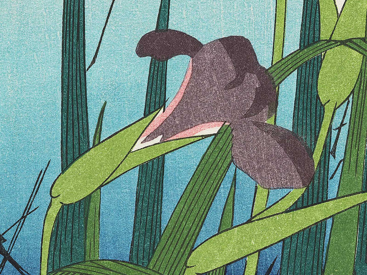 Iris & egret by Utagawa Hiroshige, (Medium print size) / BJ304-668