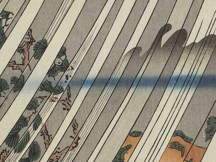 Yamabushi Valley from the series Famous Views of the Sixty-odd Provinces by Utagawa Hiroshige, (Large print size) / BJ333-991