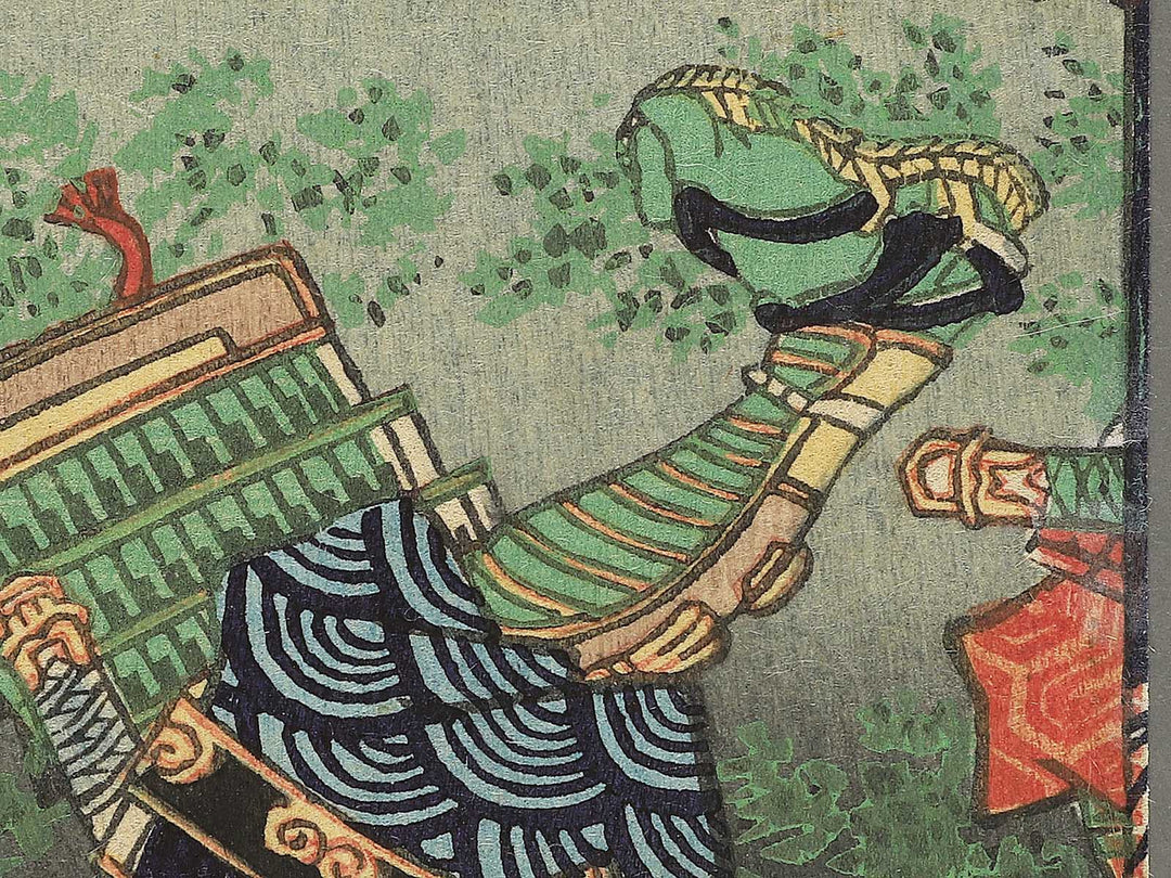 Shijuhachi Hisayoshi no fusehei Takuma Genba no Kami wo ikedoru from the series Hisago gundan gojuyojo by Utagawa Yoshitsuya / BJ348-432