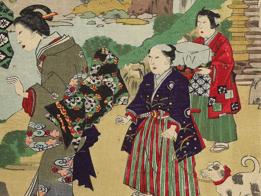 Kazoku reisoku harukoma no asobi by Utagawa Kunisada III / BJ348-698