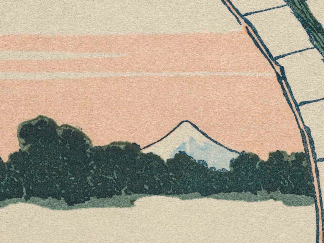 Fujimibara in Owari Province from the series Thirty-six Views of Mount Fuji by Katsushika Hokusai, (Medium print size) / BJ277-872
