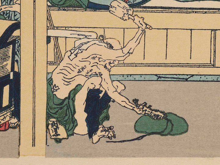 Yoshida on the Tokaido Road from the series Thirty-six Views of Mount Fuji by Katsushika Hokusai, (Medium print size) / BJ283-087