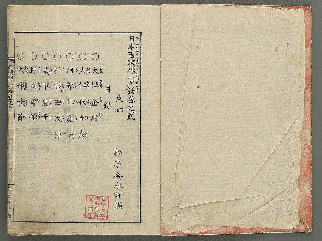 Nihon hyakushoden issekiwa Volume 2 by Yanagawa Shigenobu / BJ348-775