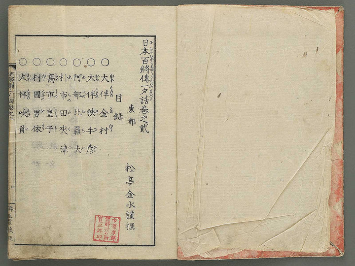 Nihon hyakushoden issekiwa Volume 2 by Yanagawa Shigenobu / BJ348-775