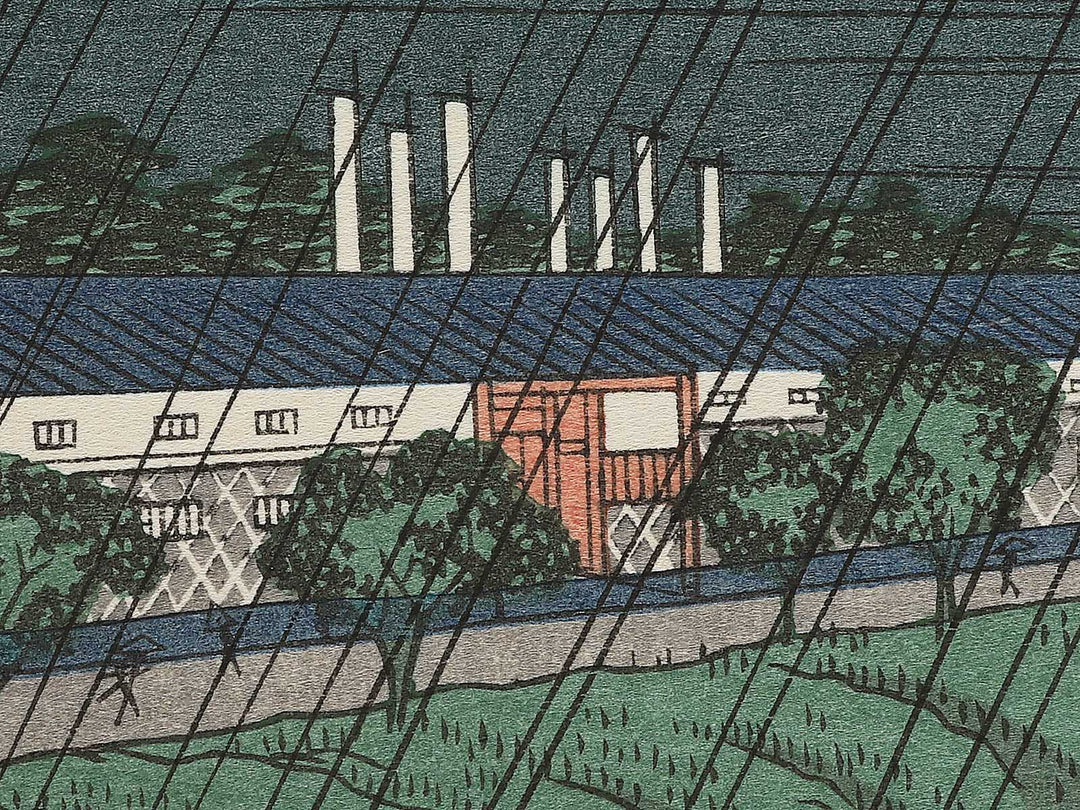 Akabane suitengu from the series Famous Views of Edo by Utagawa Hiroshige, (Large print size) / BJ342-622