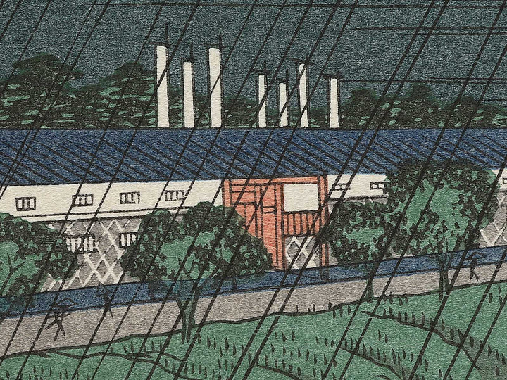 Akabane suitengu from the series Famous Views of Edo by Utagawa Hiroshige, (Large print size) / BJ342-622