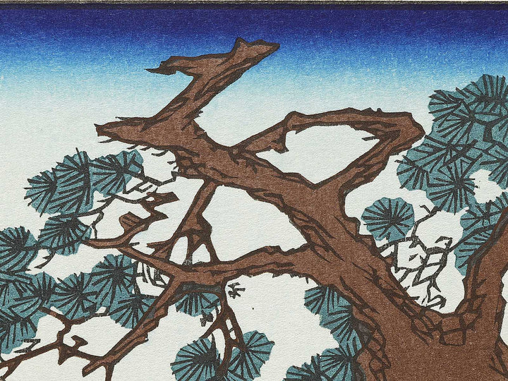 Maiko Beach from the series Famous Views of the Sixty-odd Provinces by Utagawa Hiroshige, (Large print size) / BJ334-040