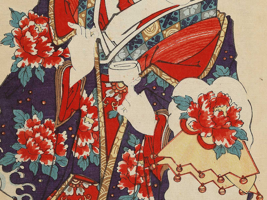 Meijiza shinkyogen kurote gumi kuruwa no tatehiki by Toyohara Kunichika / BJ335-069