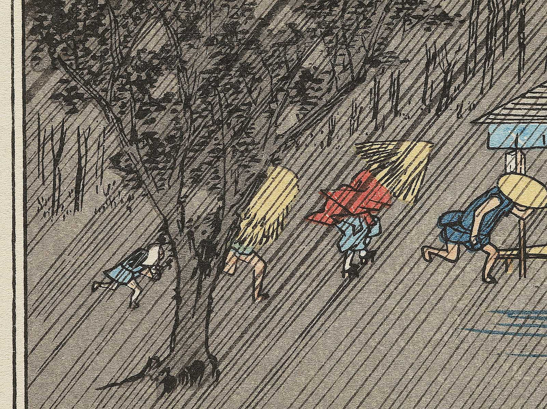 Tadasugawara no yudachi from the series Kyoto meisho no uchi by Utagawa Hiroshige, (Medium print size) / BJ341-803