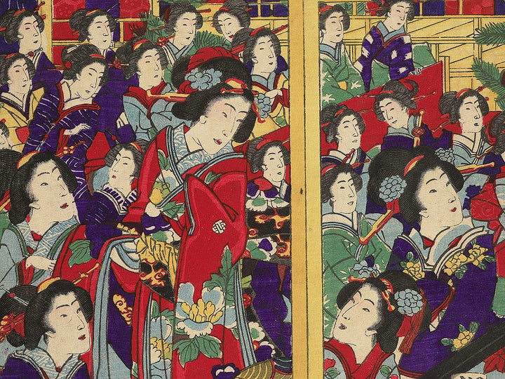 Koyokan butai biraki no zu by Yoshu Chikanobu / BJ347-991