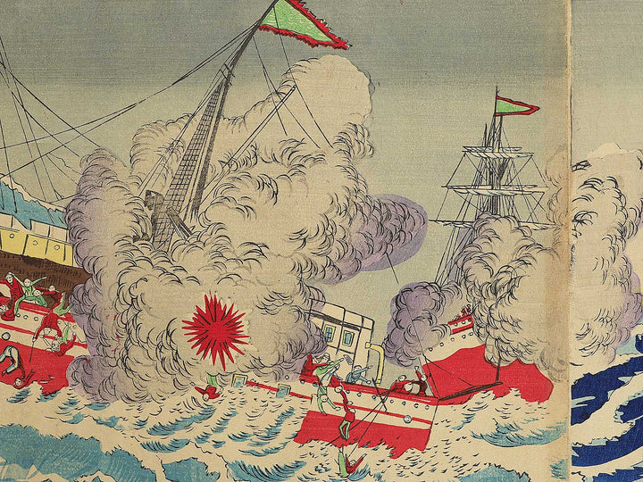 Nissinkan gekisen no zu by Shunsai Toshimasa / BJ349-034