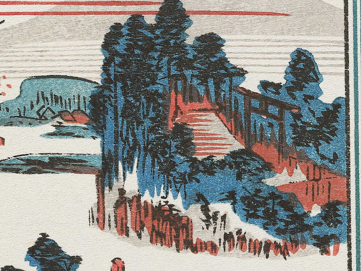View of late spring at Massaki from the series Famous Places in the Eastern Capital by Utagawa Hiroshige, (Medium print size) / BJ341-761