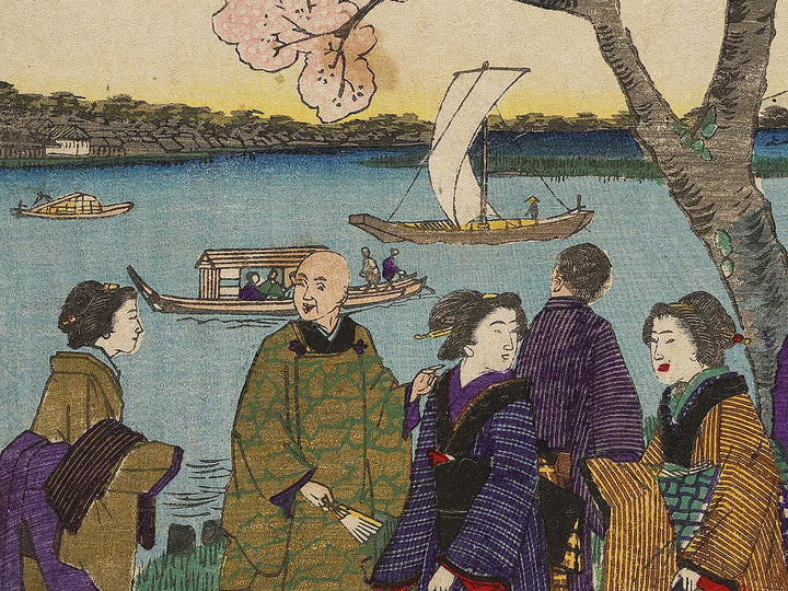 Tokyo meisho dai ichi no shokei bokusui tsutsunu hana zakari no zu by Utagawa HIroshige III / BJ336-686