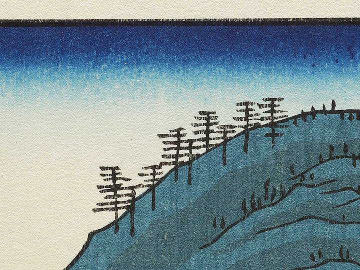 The Hot Springs of the Shuzen Temple from the series Famous Views of the Sixty-odd Provinces by Utagawa Hiroshige, (Large print size) / BJ334-341