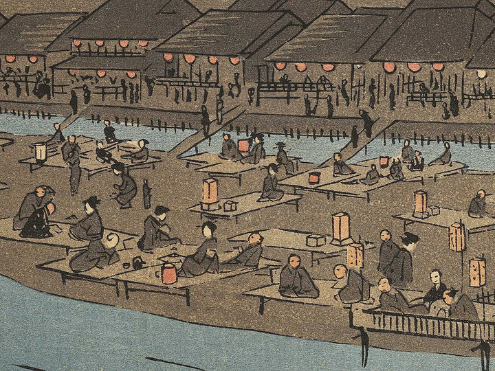 Shijo gawara yusuzumi from the series Kyoto meisho no uchi by Utagawa Hiroshige / BJ340-088