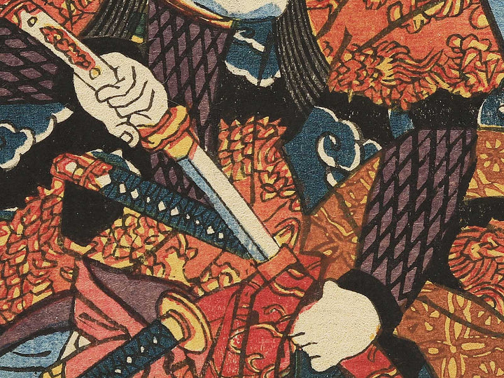 Kazama Hachiro and Oguri Kaneuji from the series Oguri Gaiden, No. 4 by Utagawa Kunisada(Toyokuni III) / BJ351-827
