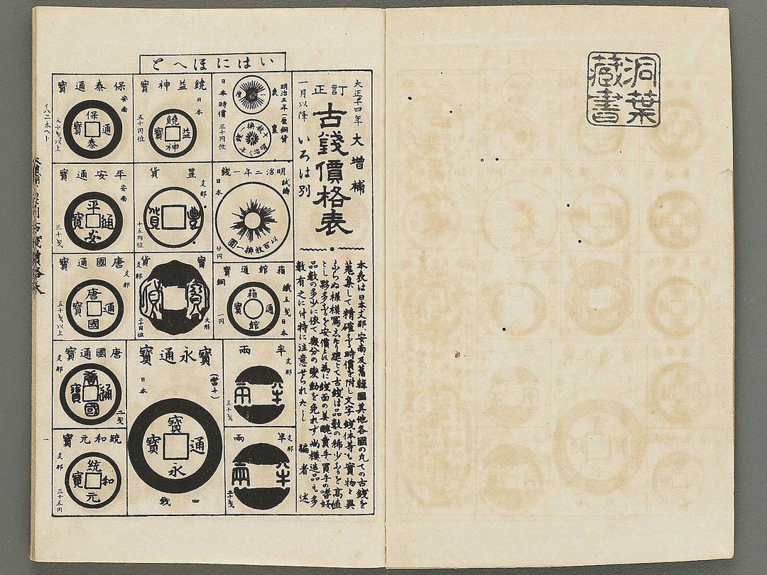 Dazoho irohabetsu kosen kakakuhyo / BJ350-203
