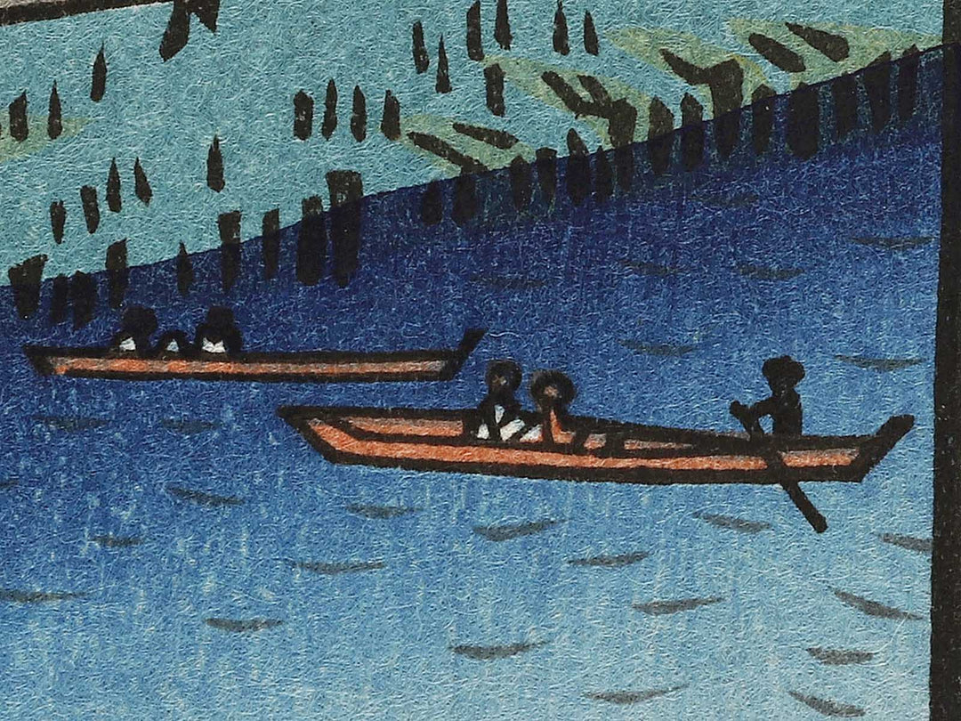 Sakasai Ferry from the series One Hundred Famous Views of Edo by Utagawa Hiroshige, (Large print size) / BJ337-211