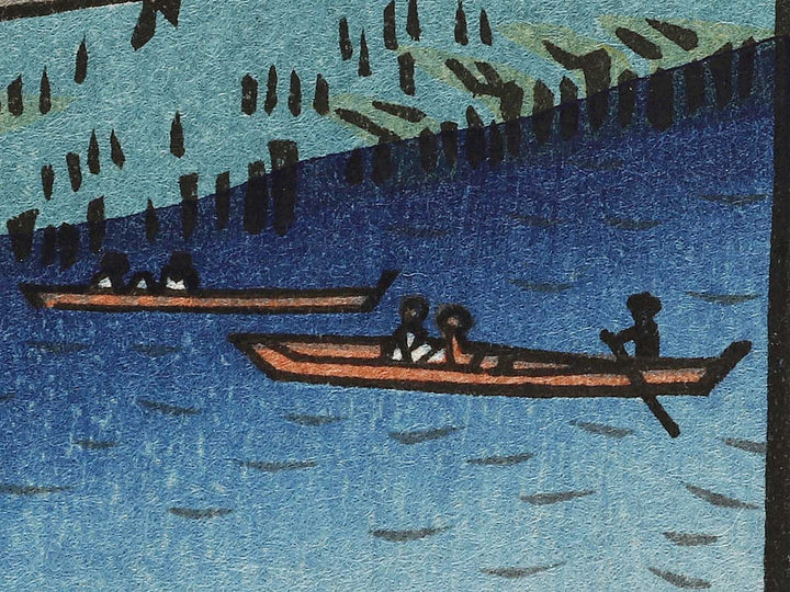 Sakasai Ferry from the series One Hundred Famous Views of Edo by Utagawa Hiroshige, (Large print size) / BJ337-211