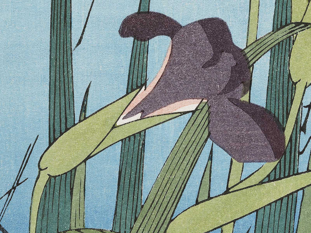 Iris & egret by Utagawa Hiroshige, (Medium print size) / BJ307-692