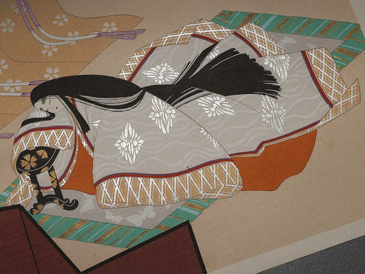 Practicing Penmanship from the series The Tale of Genji by Ebina Masao, (Medium print size) / BJ329-364