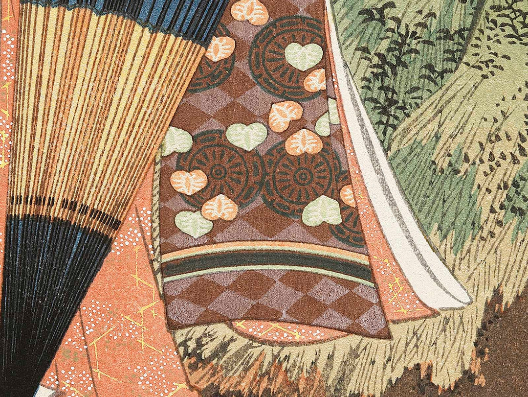 A beautiful woman standing beside the willow by Katsushika Hokusai, (Large print size) / BJ327-593