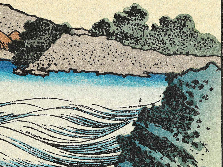 Mt.Fuji from the lake Suwa with Mt.Yatsugatake for a foreground from the series Fugaku hyakkei by Katsushika Hokusai, (Medium print size) / BJ319-662