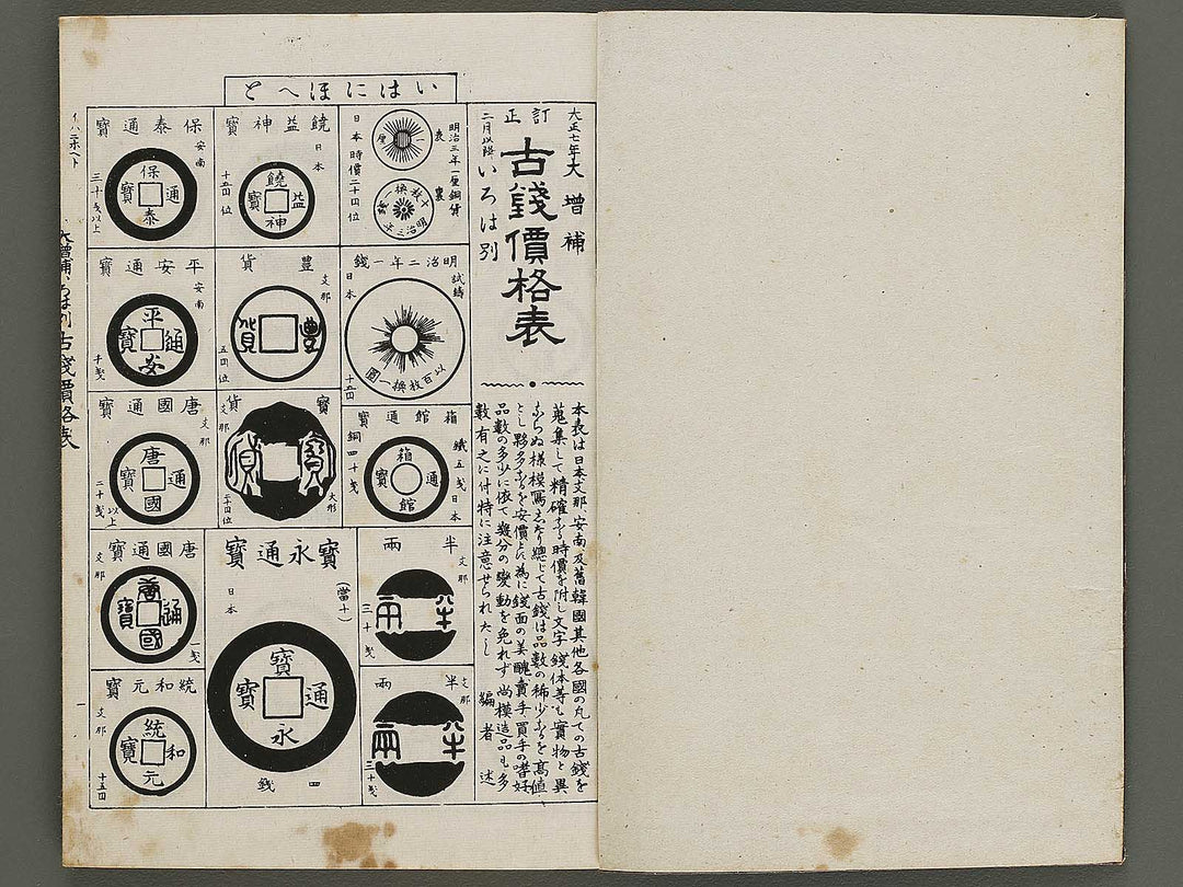 Dazoho irohabetsu kosen kakakuhyo / BJ337-260