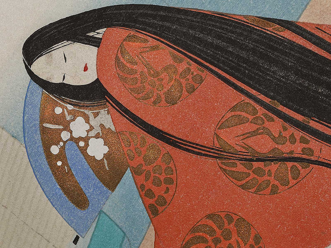 SHIIGAMOTO(At the Foot of the Oak tree) from the series The Tale of Genji by Ebina Masao, (Medium print size) / BJ329-308