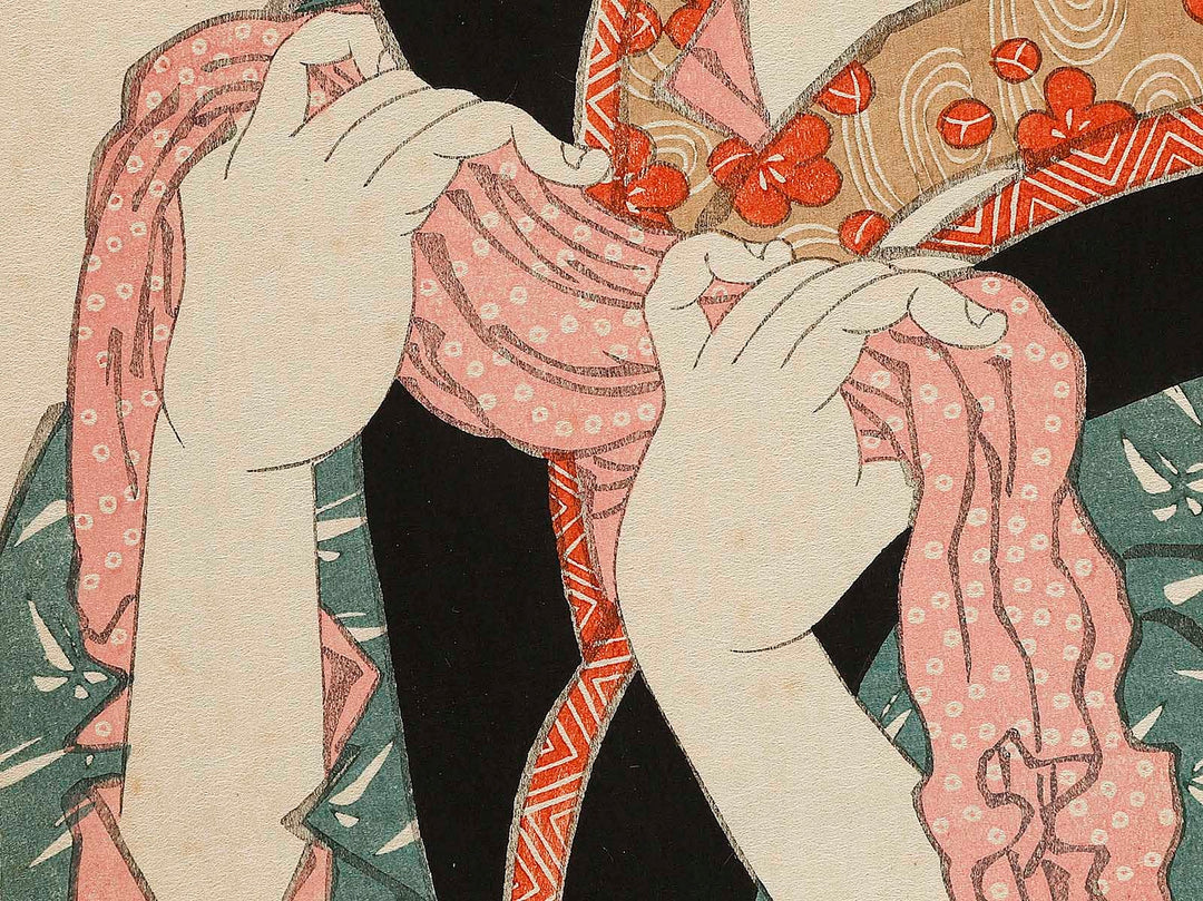 Hiiki wo tanoshimi ni miru te from the series Ukiyo shijuhatte by Keisai Eisen, (Large print size) / BJ318-976