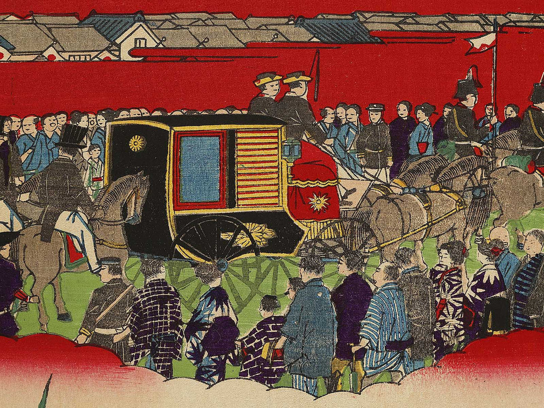 Tokyo Akasaka gyoen hanashobu goyuran narabi ni Takaosan enbo no zu by Utagawa HIroshige III / BJ339-556