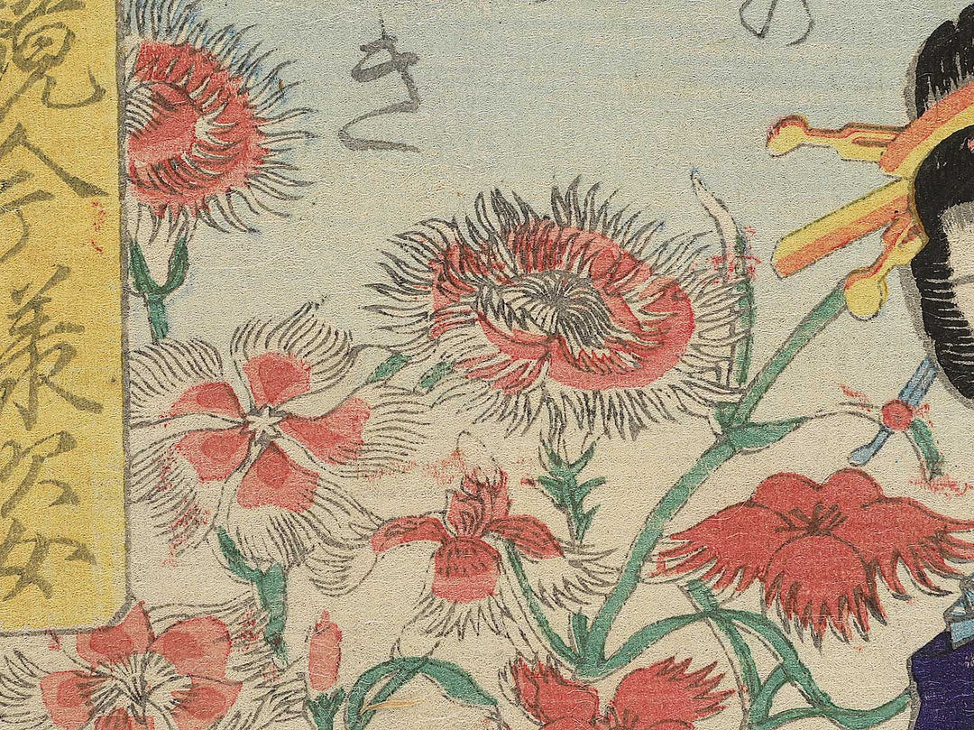 Nadeshiko from the series Hana kurabe imayo sugata by Utagawa Yoshitora / BJ347-837