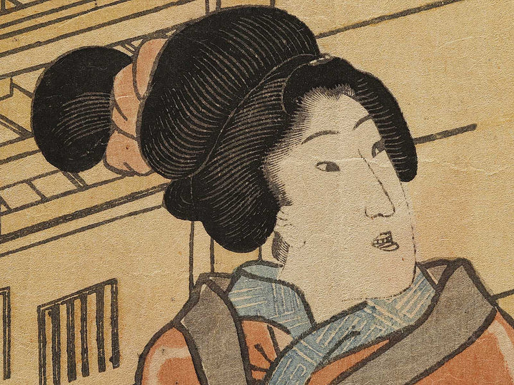 Tsuyu fukumu tsumado no shirahagi by Utagawa Kunisada(Toyokuni III) / BJ328-552