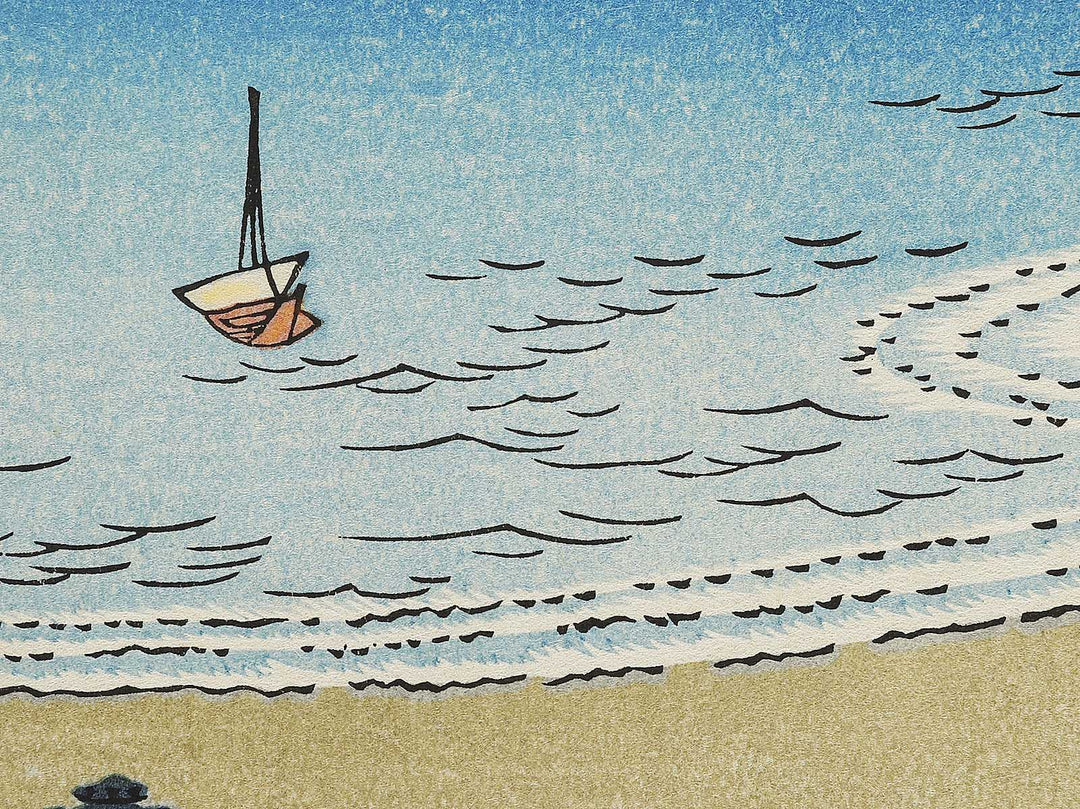 Takashi Beach from the series Famous Views of the Sixty-odd Provinces by Utagawa Hiroshige, (Large print size) / BJ334-418
